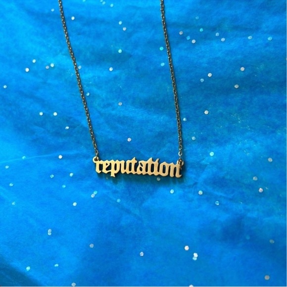 Taylor Swift reputation Necklace Gold Swiftie Gift Rep - Picture 2 of 3